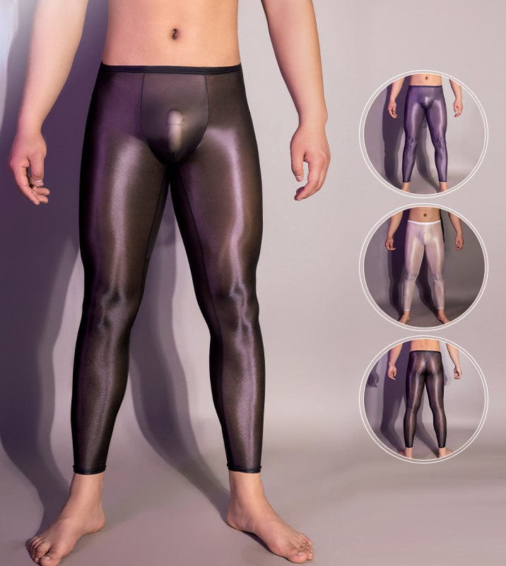 Menaful™ Men's shiny tight-fitting silky leggings