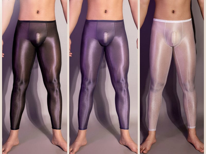 Menaful™ Men's shiny tight-fitting silky leggings