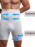 menaful Men's Silicone Anti-Slip High Waist Shaping Boxer Briefs