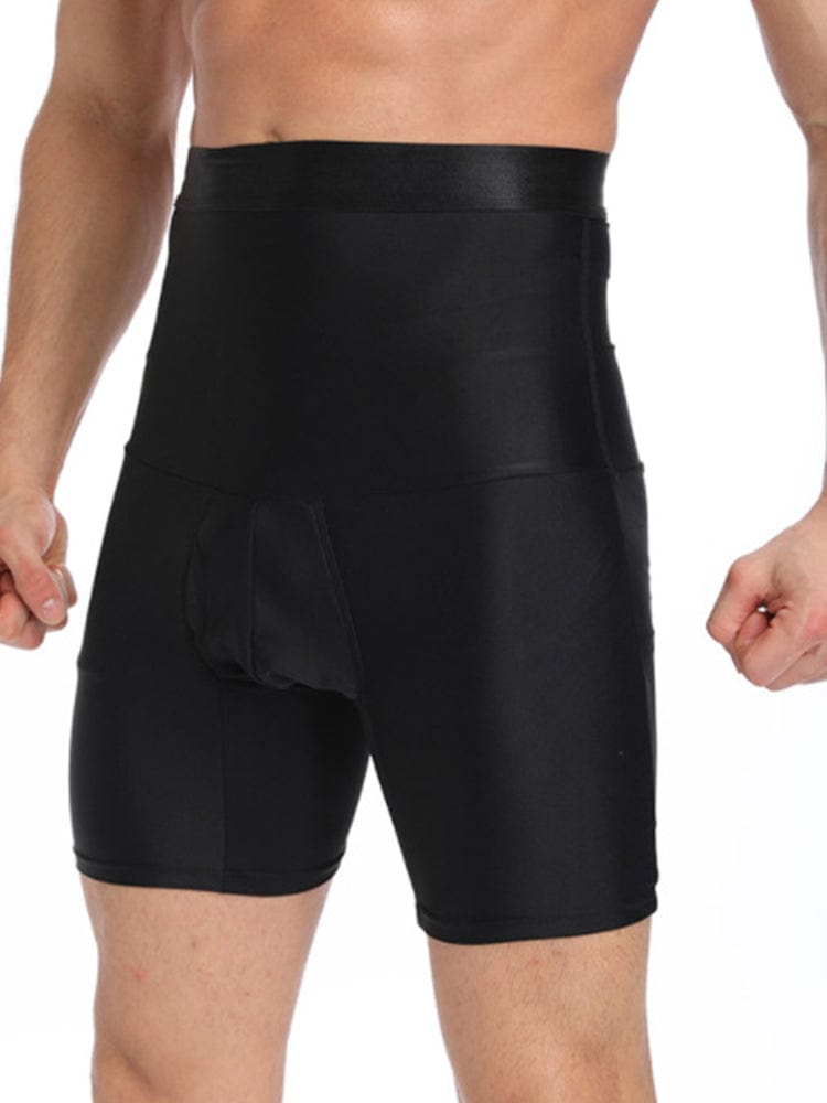 menaful Men's Silicone Anti-Slip High Waist Shaping Boxer Briefs