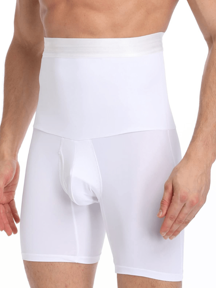 menaful Men's Silicone Anti-Slip High Waist Shaping Boxer Briefs