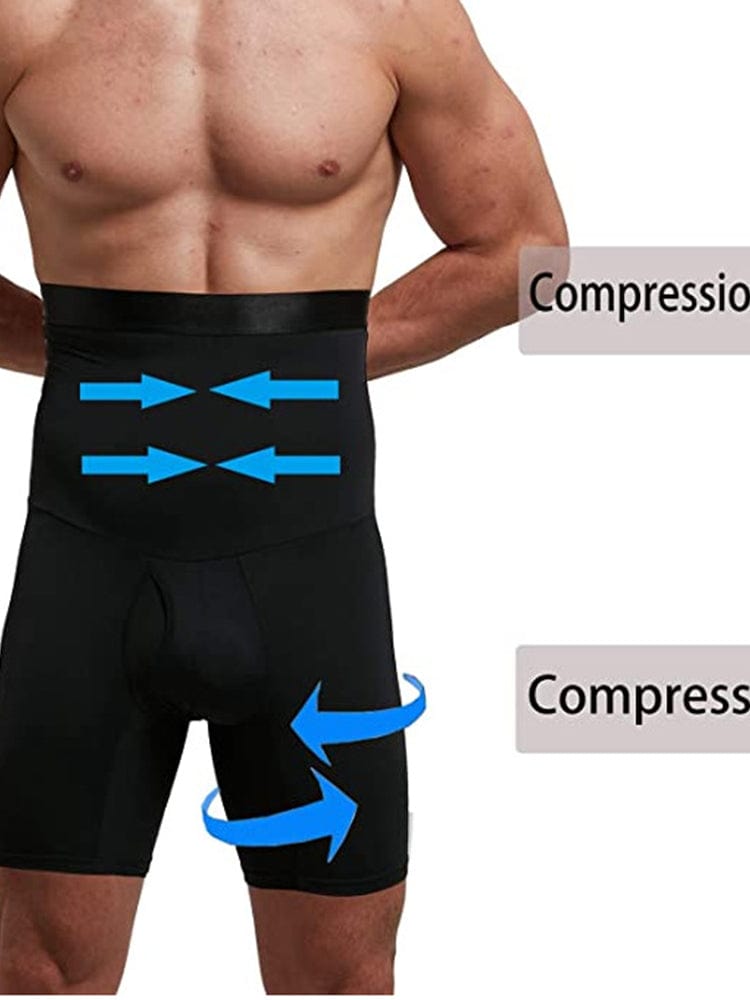 menaful Men's Silicone Anti-Slip High Waist Shaping Boxer Briefs