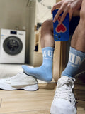 menaful Men's Thickened Cotton Sports Letter Socks