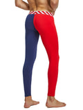 menaful Men's Thin Color Blocking Long Johns