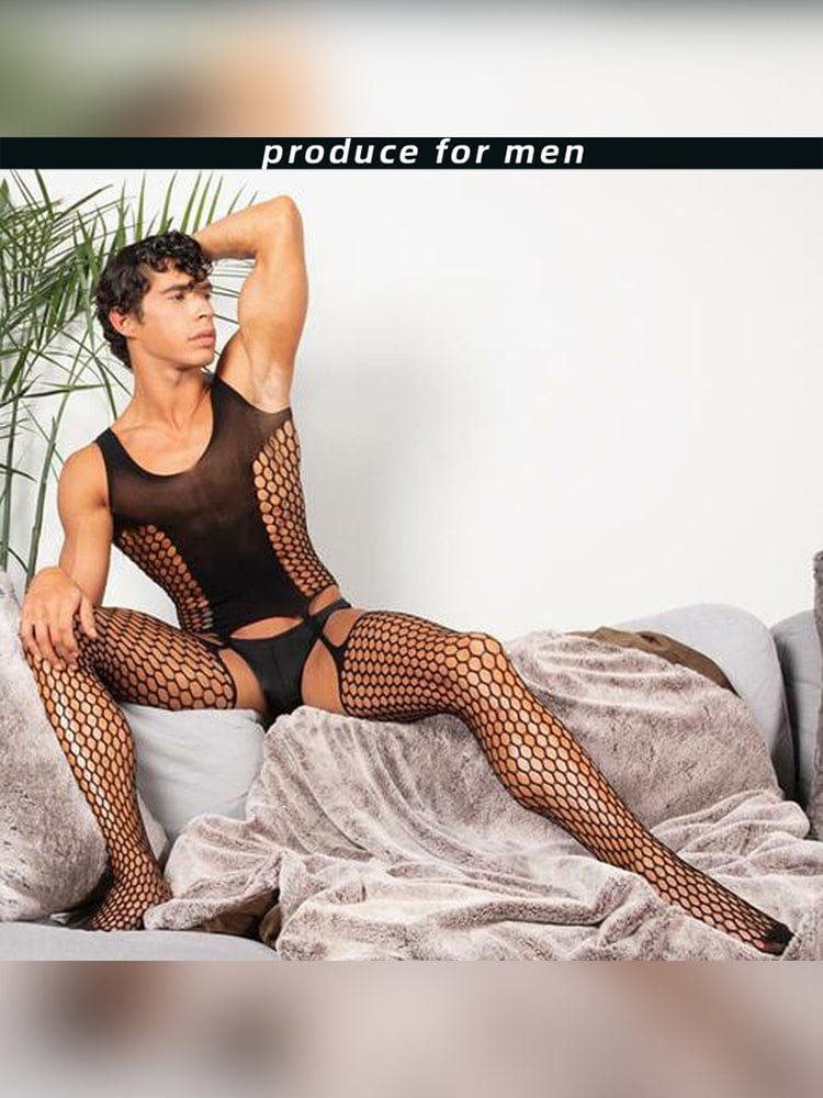 menaful Men's Transparent High Elastic Pantyhose