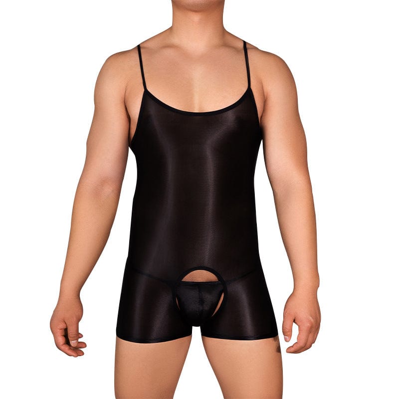 Menaful™ Men's Ultra Stretch Open Crotch Suspenders Bodysuit