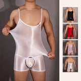 Menaful™ Men's Ultra Stretch Open Crotch Suspenders Bodysuit