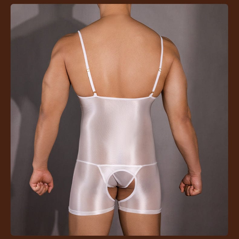 Menaful™ Men's Ultra Stretch Open Crotch Suspenders Bodysuit