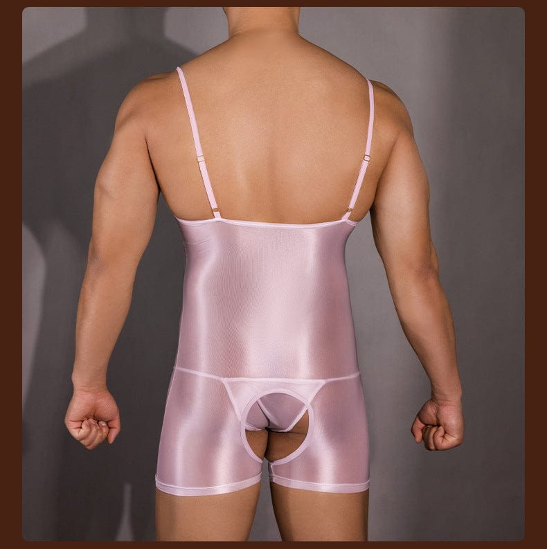 Menaful™ Men's Ultra Stretch Open Crotch Suspenders Bodysuit