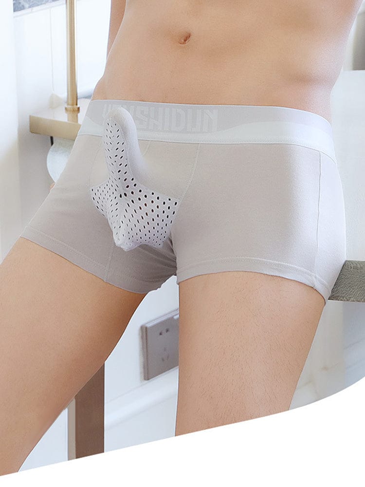 menaful Mid-waist Cotton Breathable Boxer Briefs