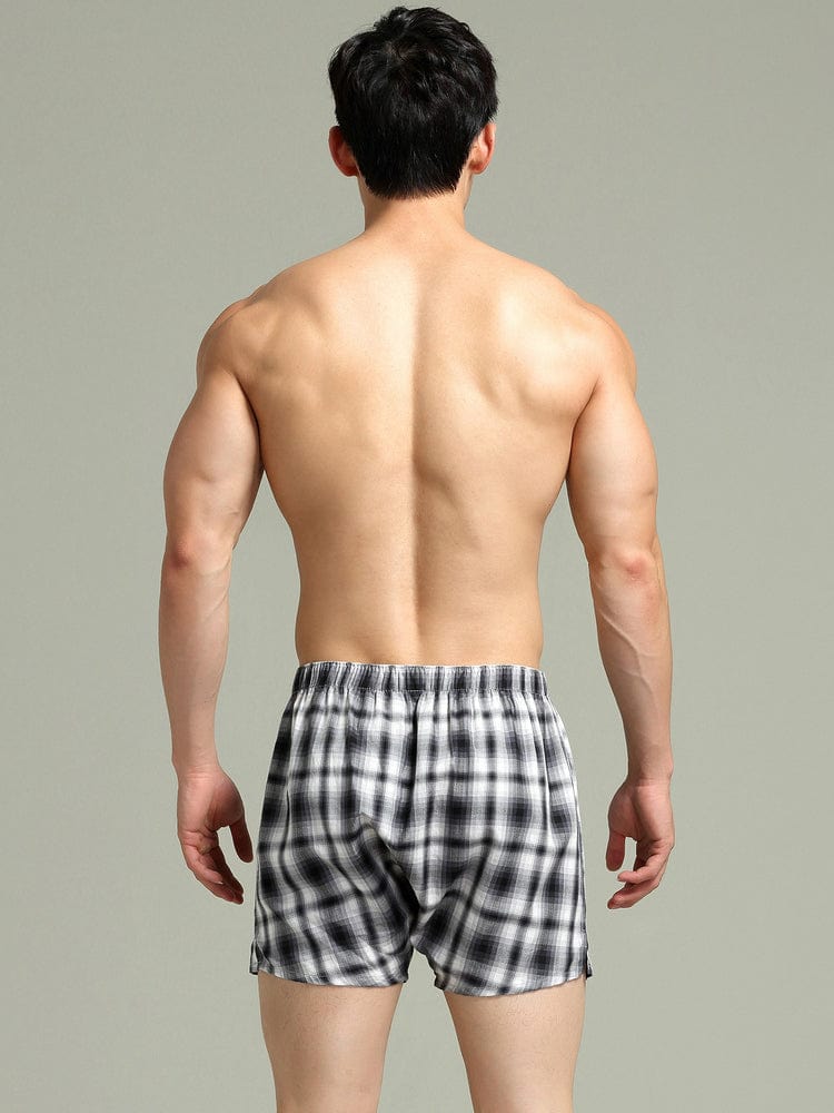 menaful Multi-color Checkered Cotton Shorts