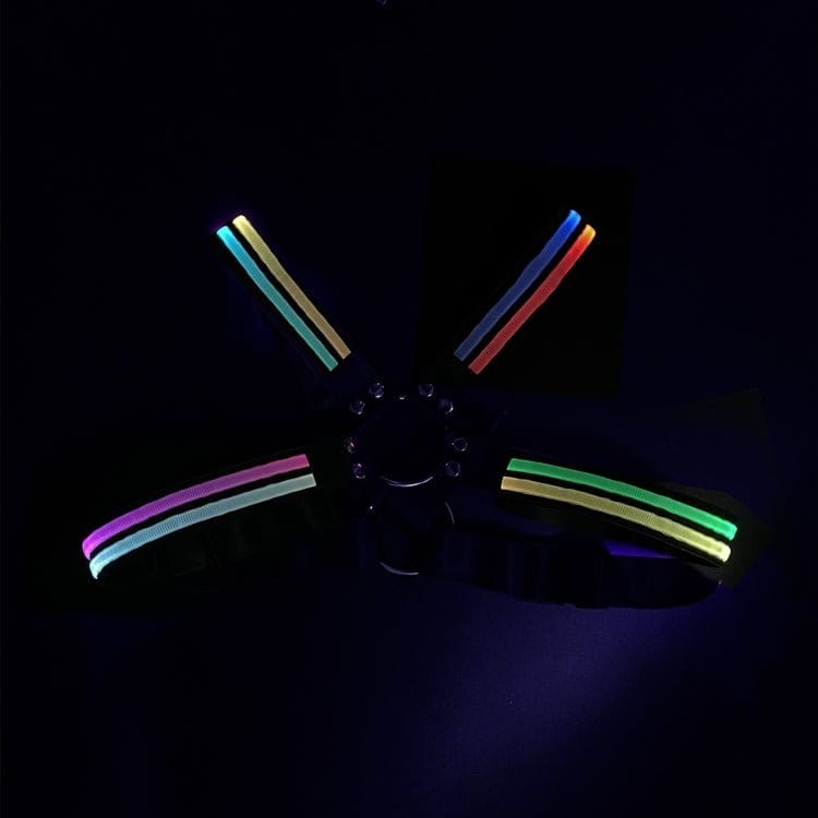 Menaful™ multicolor / onesize Men's Dazzling Rechargeable Sexy X-Shaped Glowing Harness