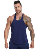 menaful Navy Blue / M Sleeveless Fitness Vest