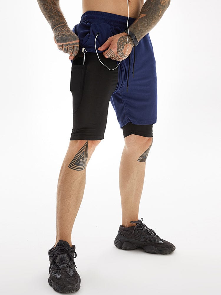 menaful Navy Blue / M Trendy Quick-drying Casual Sports Shorts