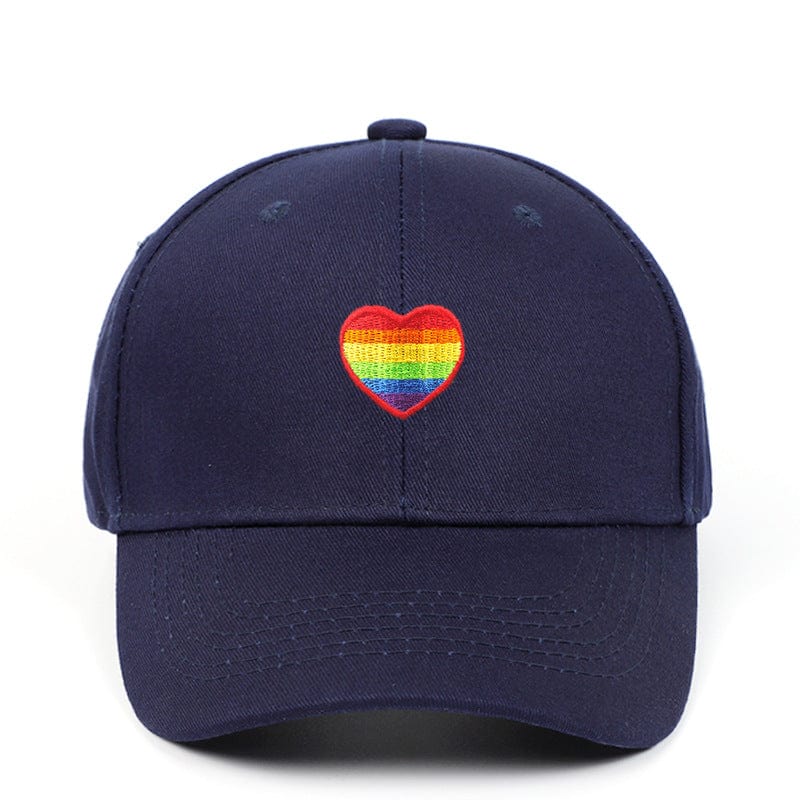 Menaful™ navy blue Rainbow Love baseball cap