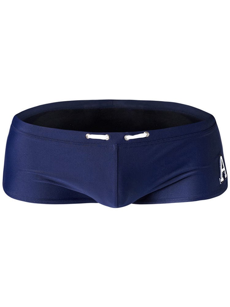 menaful Navy Blue / S Men's Letter A Sexy Swim Trunks