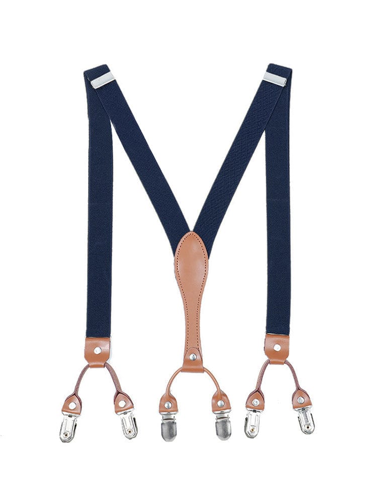 menaful Navy Blue Two-layer British Shoulder Strap