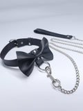 menaful necklace Black / One size Black Bow Pin Buckle Collar Necklace