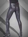 menaful Nightclub PU Tight Socks Men's Leather Pants