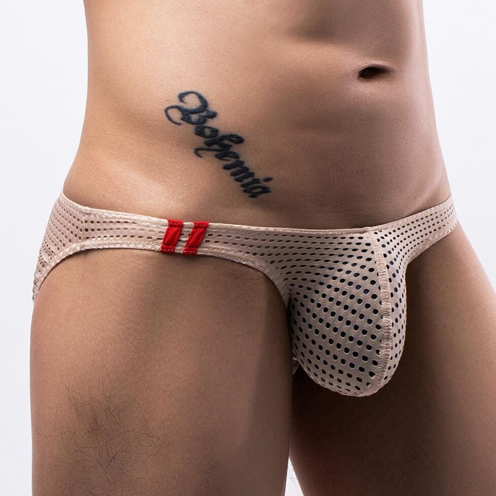 Menaful™ nude / M Men's Mesh Low-Waist Sexy Briefs