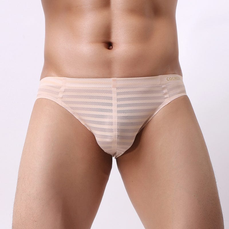 Menaful™ nude / S Men's Seamless Ultra-Thin Breathable Mid-Rise Briefs