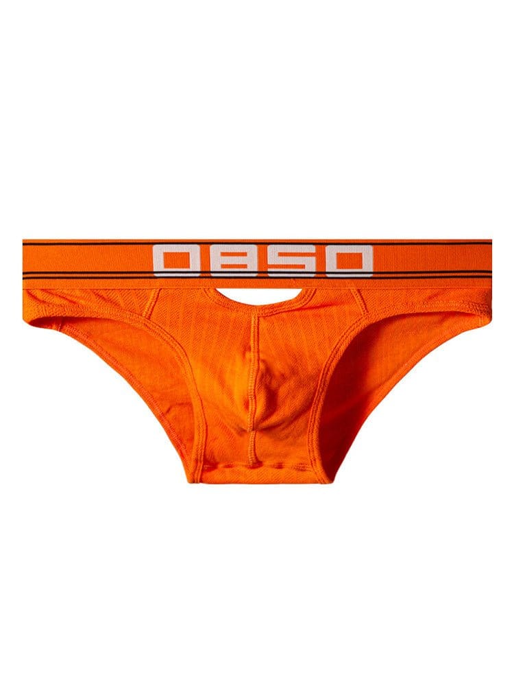 menaful Orange / M Cutout Comfort Solid Color Briefs