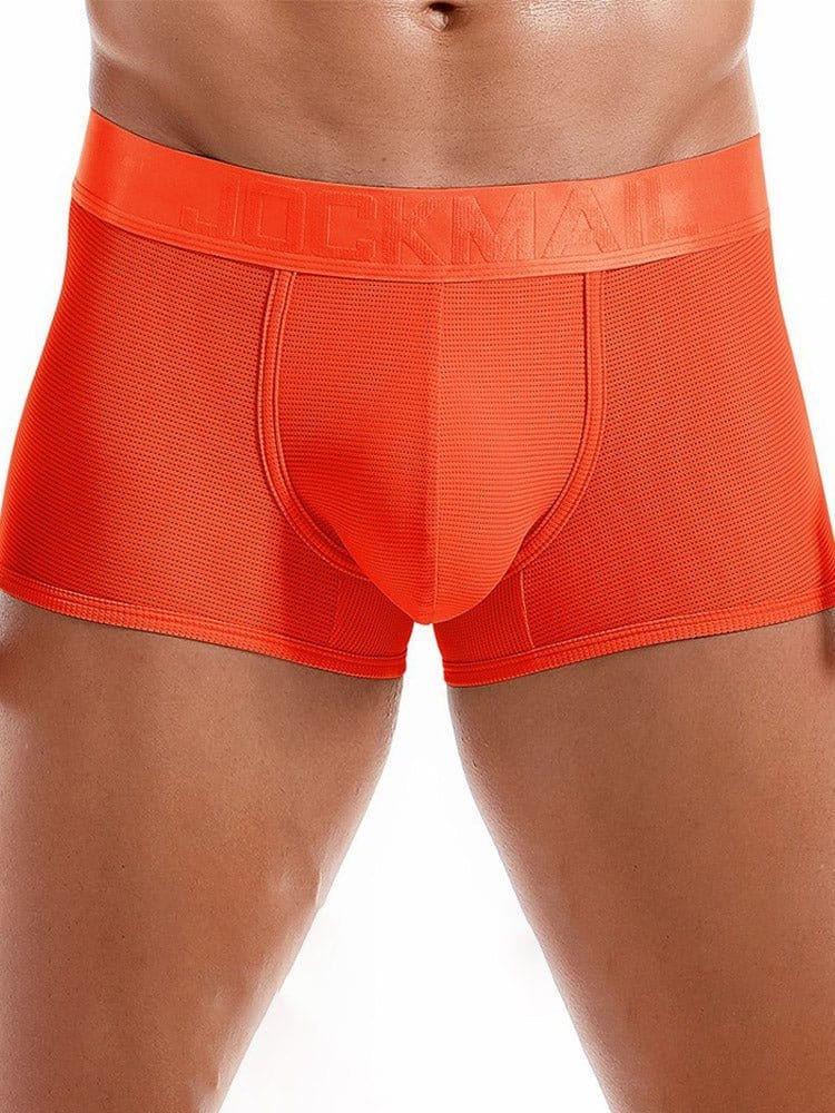 menaful Orange / M Ice Silk Breathable Fitness Boxer Briefs