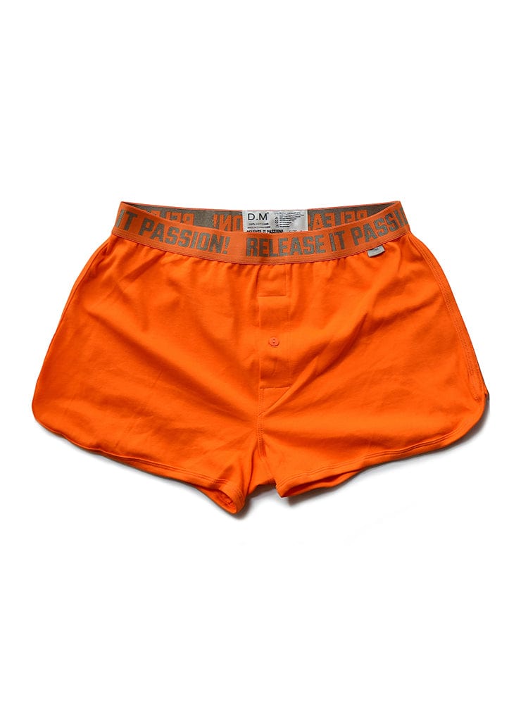 menaful Orange / M Men's Low Waist Sexy Home Plus Size Boxer Shorts