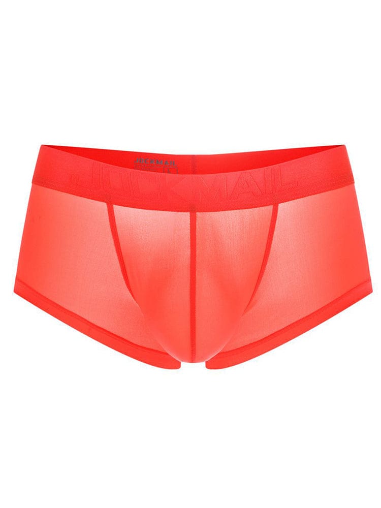 menaful Orange / M Translucent Traceless Men's Boxer