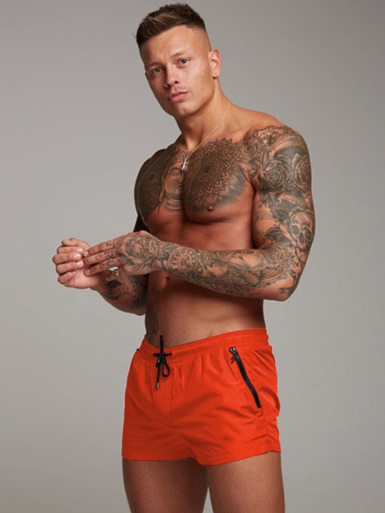menaful Orange / S Men's Outdoor Gym Shorts