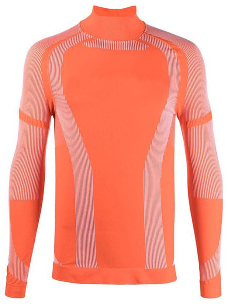 menaful Orange / S Turtleneck Gym T-Shirt