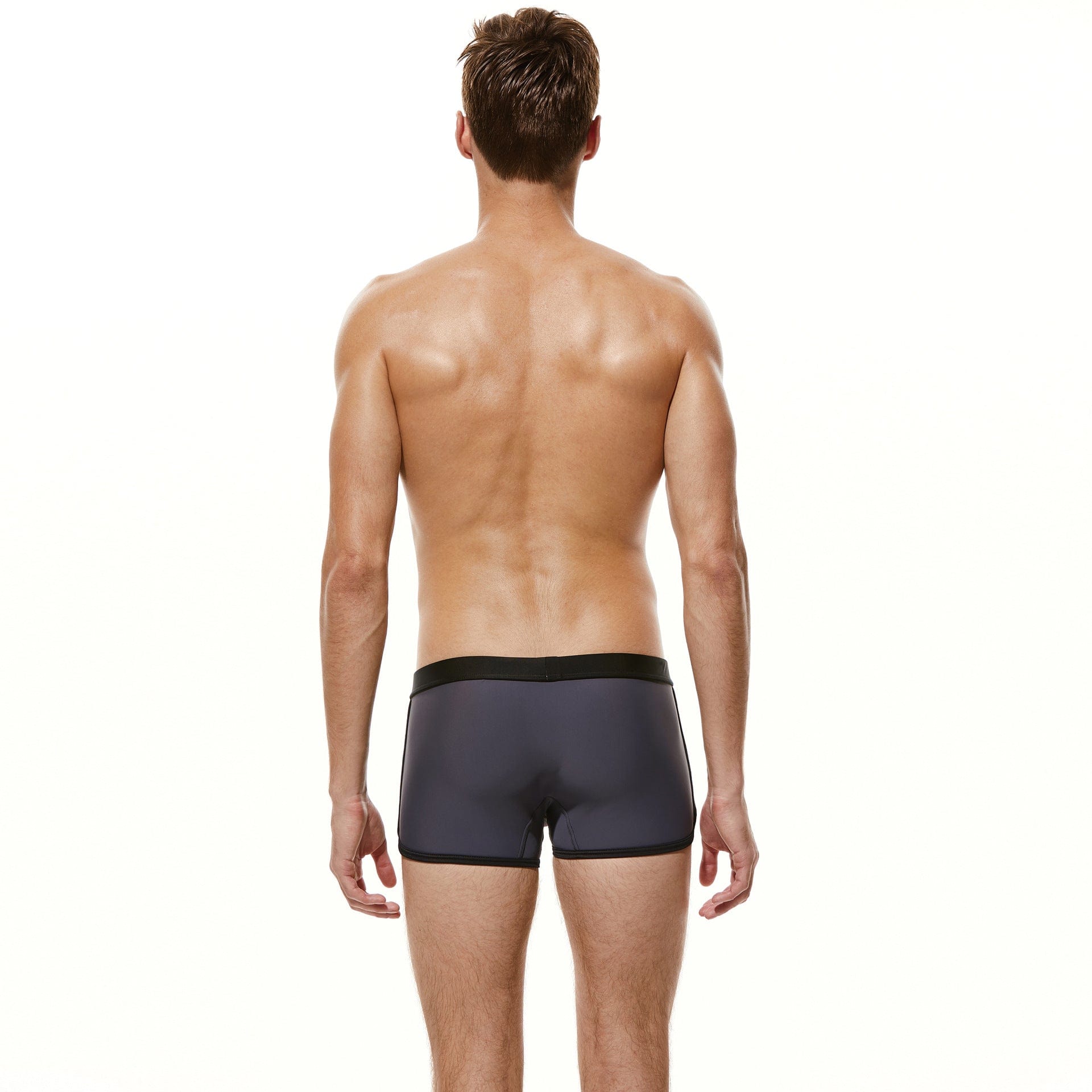 menaful Oversized Nylon Boxer Swim Trunks