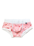 menaful Peach / M Sexy Low Waist Cartoon Fruit Pattern Boxer Briefs