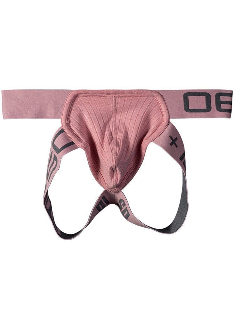 menaful Pink / M Double Belt Sexy Back Cutout Stretch Thong