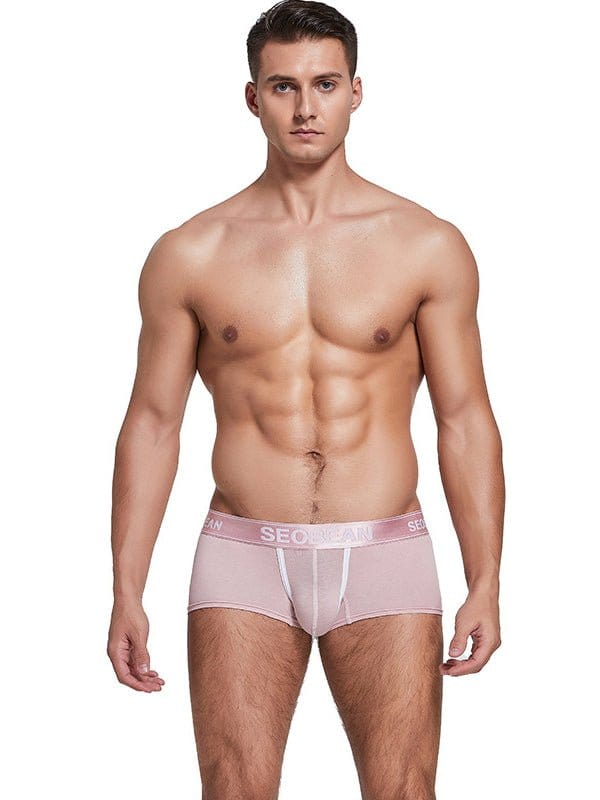 menaful Pink / M Fashionable Breathable Men's Boxer Briefs