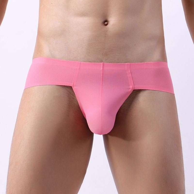 menaful Pink / M Feelin' Sultry Seamless Briefs with Bulge Pouch