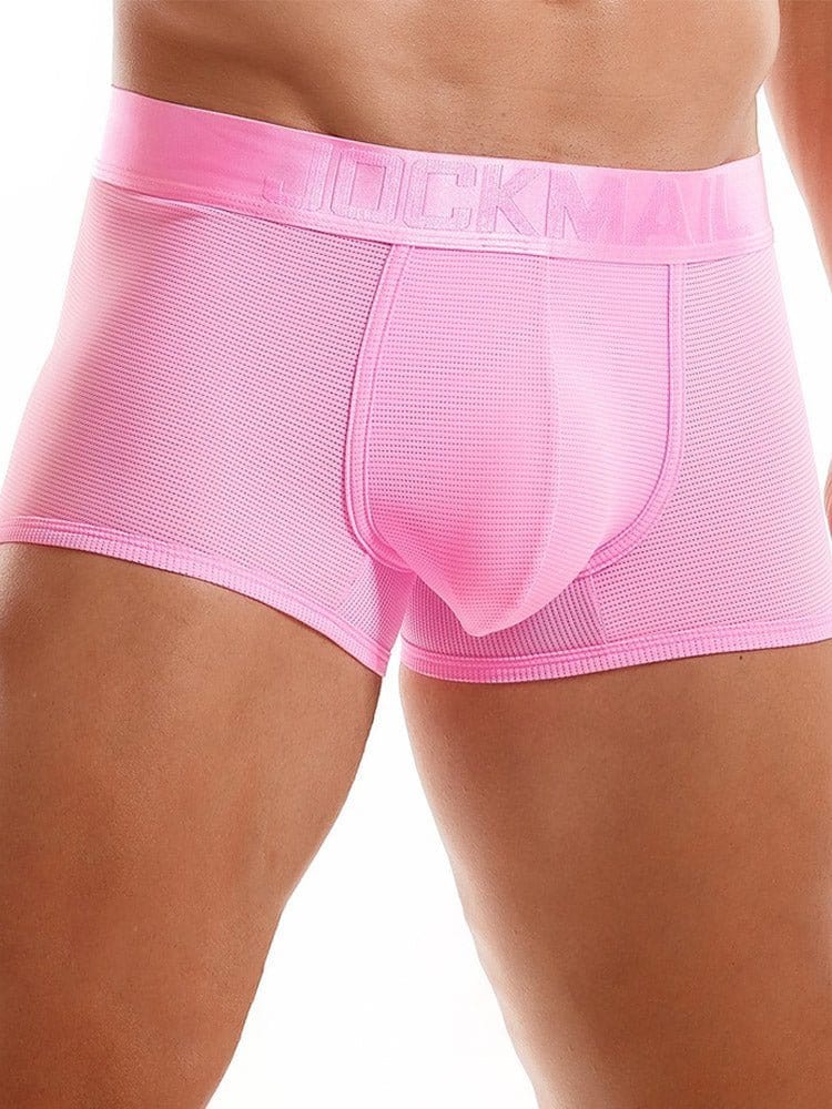 menaful Pink / M Ice Silk Breathable Fitness Boxer Briefs