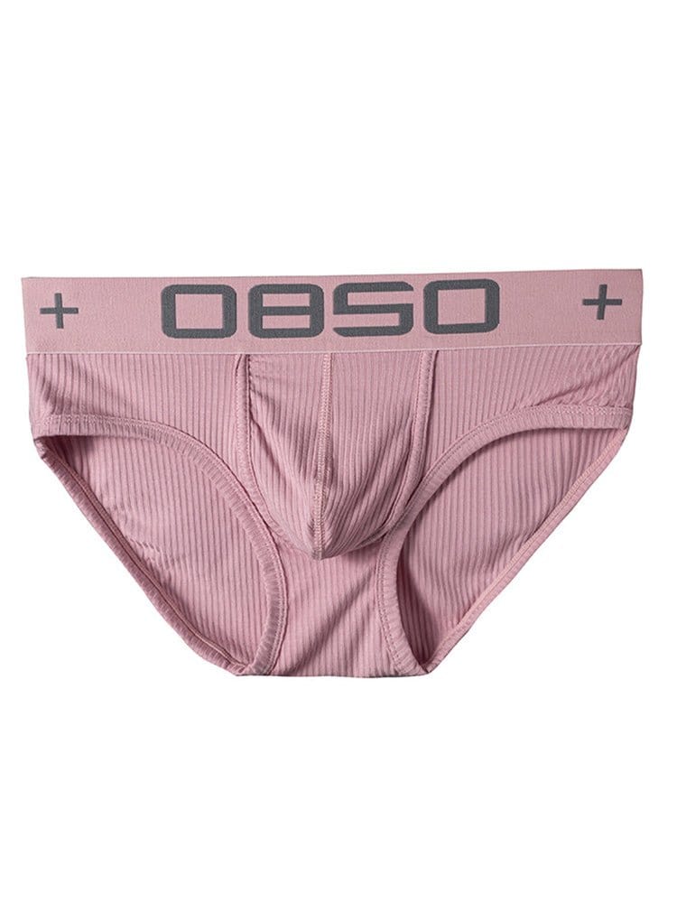 menaful Pink / M Low Waist Cotton Sexy Men's Briefs