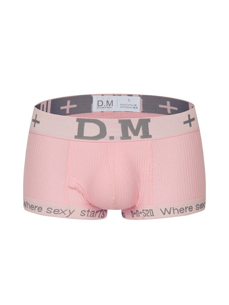 menaful Pink / M Low Waist Sexy Cotton Comfort Capsule Boxer Briefs