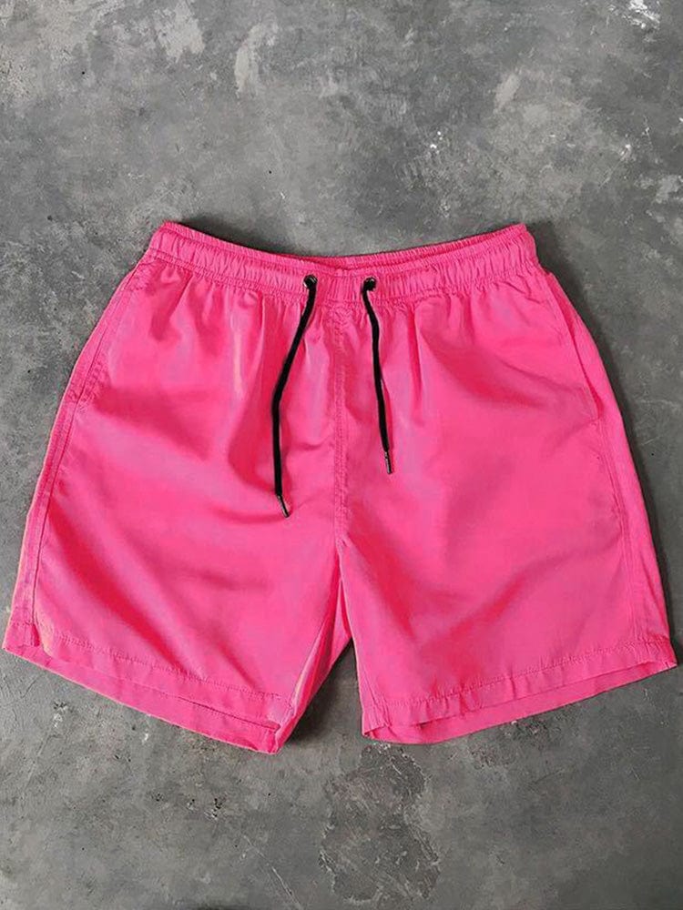 menaful Pink / M Men's Candy Color Cropped Pants