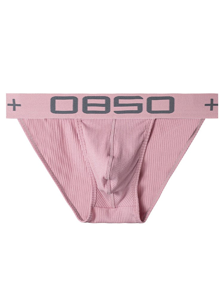 menaful Pink / M Men's High Cut Cotton Sports Briefs