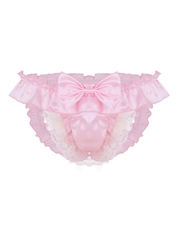 menaful Pink / M Men's Lace T Panty Thong