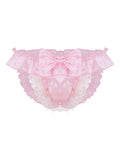 menaful Pink / M Men's Lace T Panty Thong