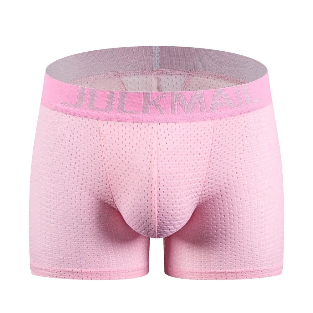 Menaful™ pink / M Men's Long Mesh Butt-Lifting Boxer Brief