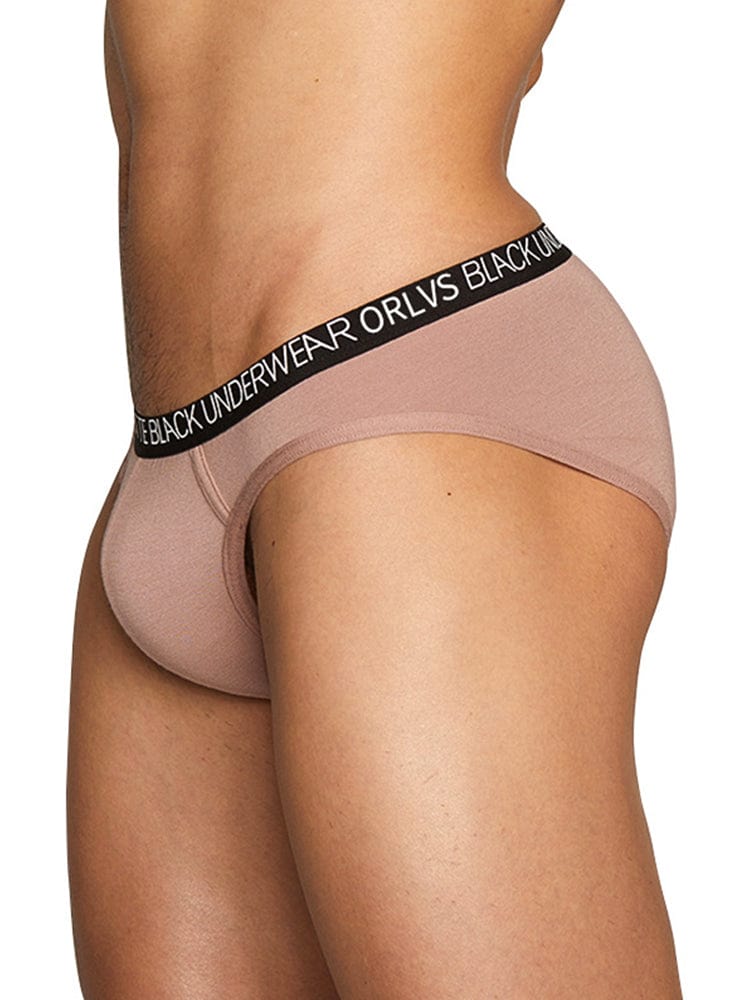 menaful Pink / M Men's Low Waist Solid Color Modal Comfort High Cut Briefs