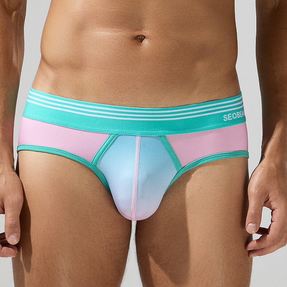 Menaful™ pink / M Men’s Summer Gradient Low-Rise briefs