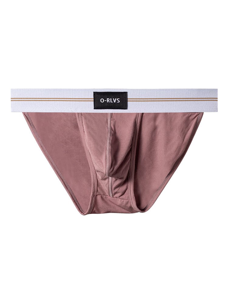 menaful Pink / M Modal Men's Breathable Low Waist Briefs