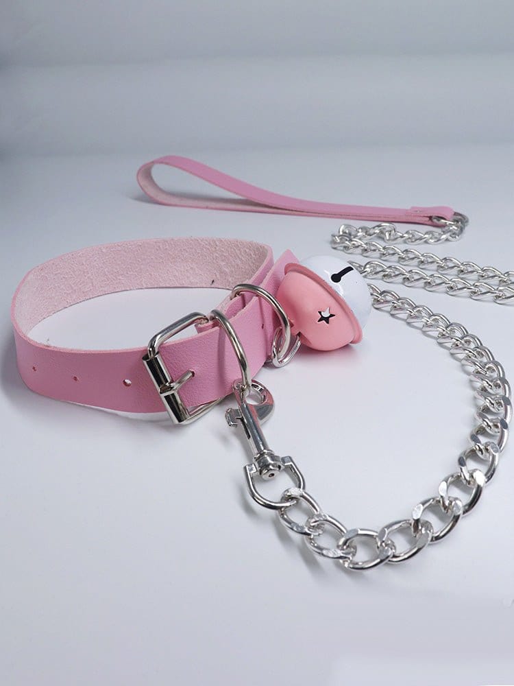 MENAFUL™ Pink / One size / PU Leather Adjustable necklace- stud collar choker