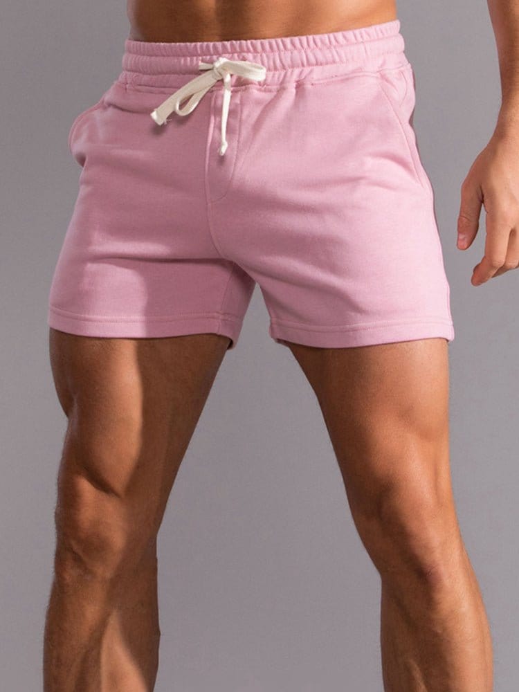 menaful Pink / S Casual Cotton Sports Short Shorts