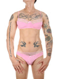 menaful Pink / S Men's Allure Lace Panty Suit